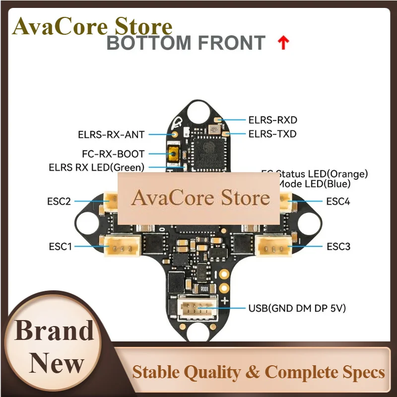 AvaCore1pcs Matrix 1S Brushless Flight Controller 3IN1 1S HD ELRS 2.4GHz For Meteor65Pro O4 Meteor75 Pro O4 Drone Frame
