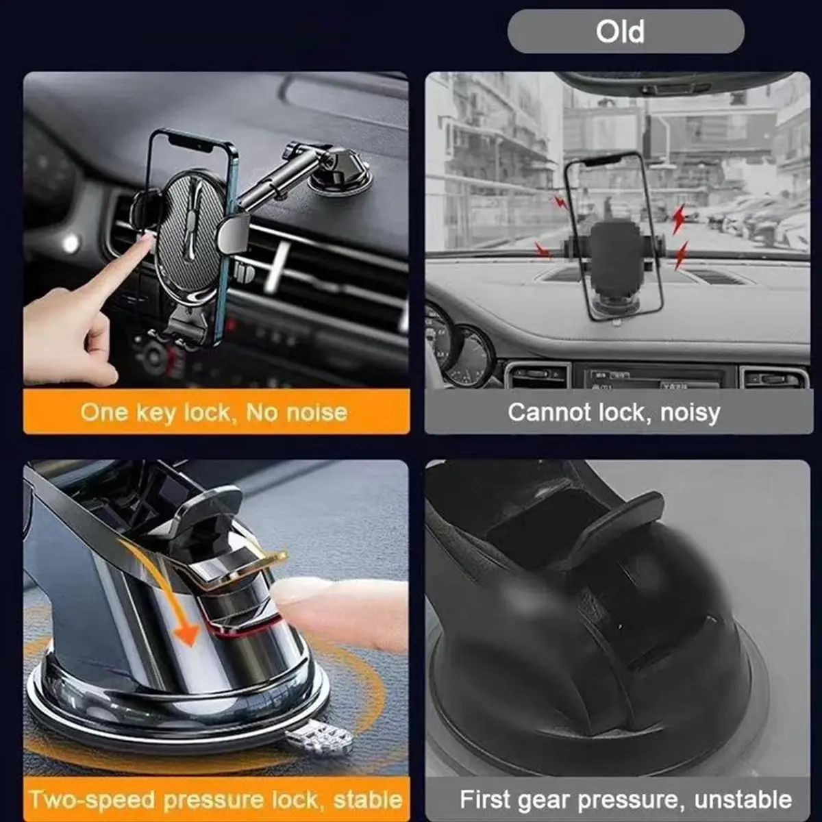 Universal Sucker Car Phone Holder 360° Windshield Car Dashboard Mobile Cell Support Bracket for 4.0-7 Inch Smartphones
