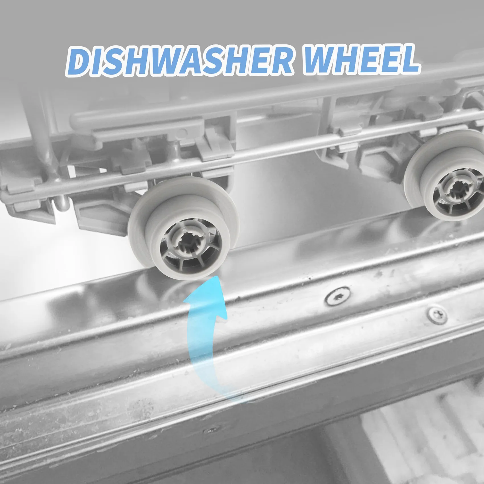 8Pcs Dishwasher Wheel Durable 165314 Dishwasher Lower Rack Wheel Replacement Fit for Whirlpool and Kenmore Dishwasher