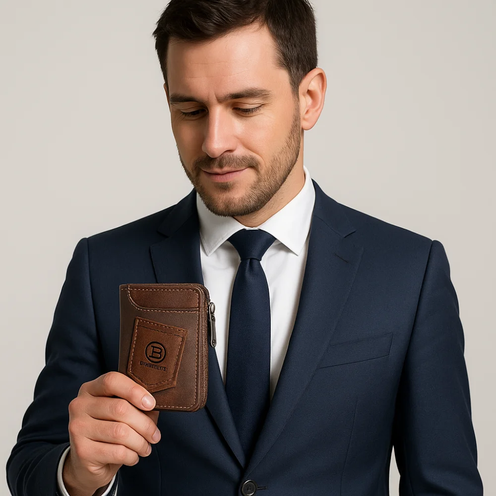 

Fashion Classic Men's Short Wallet RFID Anti Theft Credit Card Holder Casual Pu Leather Male Bifold Wallets Daily