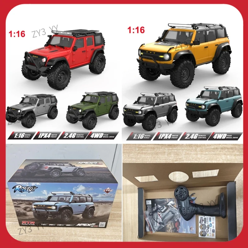 

2026 in stockHuangbo New Products R1601~R1609 Liema/Wrangler 1:16 Full Scale Model Climbing Car RC Remote Control Car