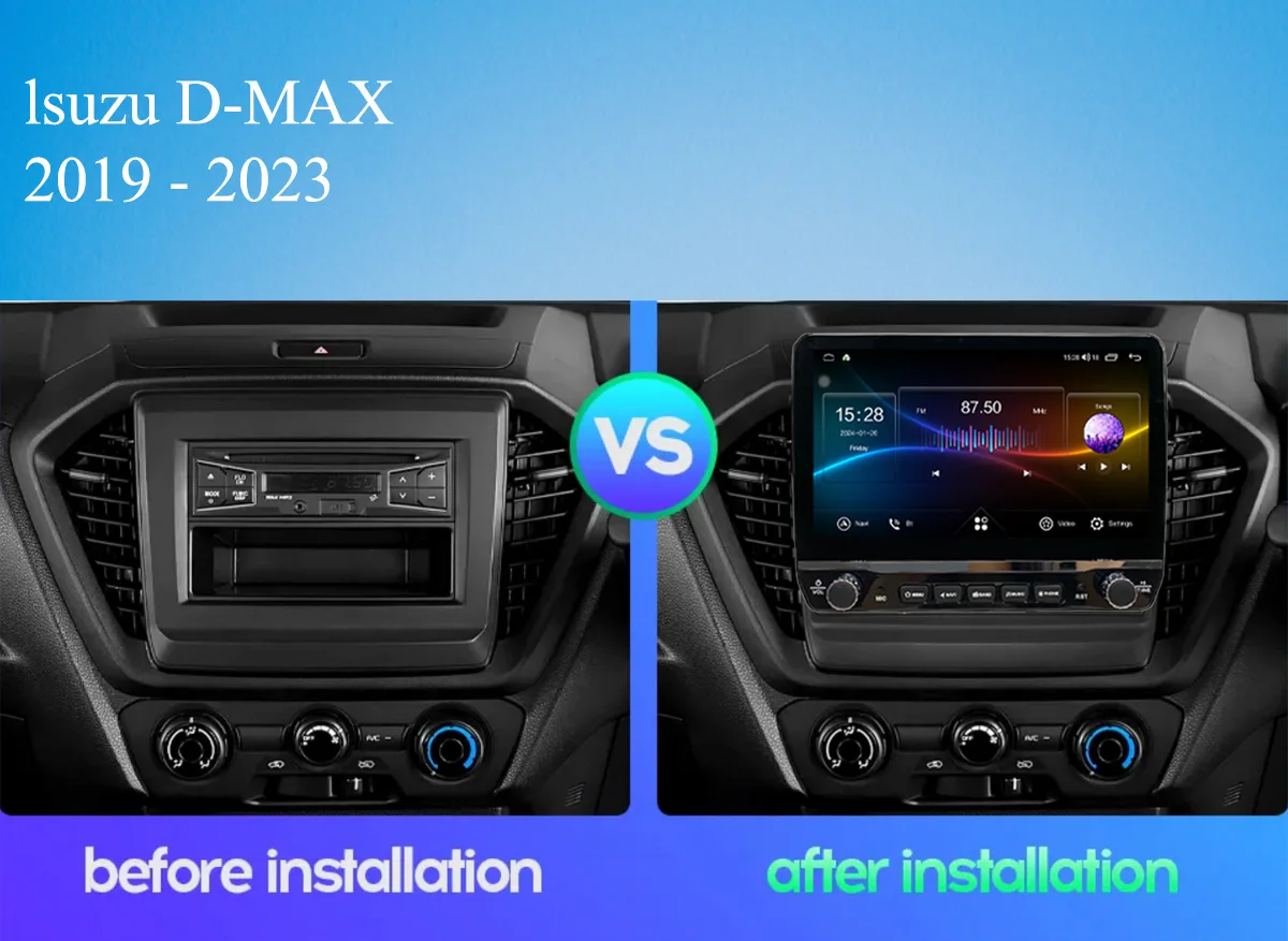 أندرويد 14 8G لسيارة لزوزو D-MAX Dmax 2019 - 2023 راديو السيارة الصوت الوسائط المتعددة فيديو A/V مشغل ديفيدي نظام تحديد المواقع نافي أنظمة السيارة الذكية #2