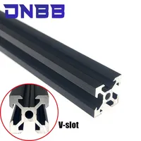 Black oxide 100-800mm 2020 V slot  Aluminum Profile Extrusion  For 3D Printer CNC Engraving Machine openbuilds Voron V-CORE 3