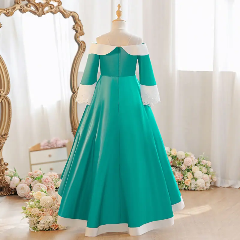 Halloween Rosalina Costume For Teen Girl Fancy Dress Festive Children Sling Shoulder Tunic+Crown+Magic Wand 4PCS Set Frock