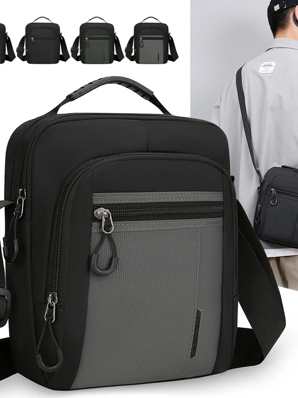 Casual Men's Single Shoulder Bag Durable Leisure Crossbody Travel Bag Trendy Vertical Sport Small Backpack for Youth