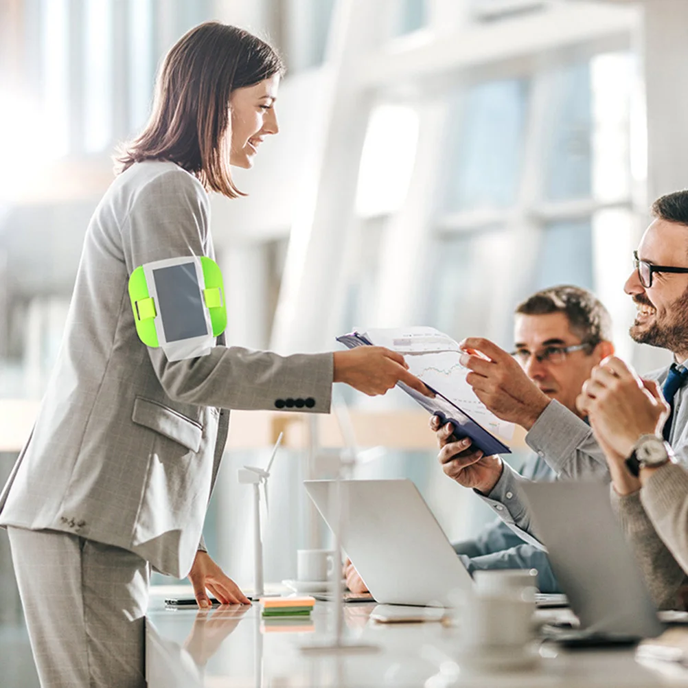 3pcs Arm Holder Id Card Armband Adjustable For Worker Security Badge Holders Reusable Pvc Nylon Portable Badge Holder Armband