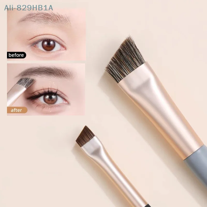 Professional Eyebrow Brush Eyeliner Angled Flat Head Blade Eye Liner Brow Contour Makeup Brushes Double-head Make Up Tools