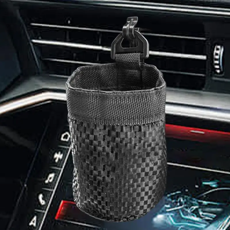 Car Vent Pouch Air Vent Phone Holder Bag Car Vent Pocket Storage Purse Car Vent Organizer Box Space-Saving PU Bottle Holder