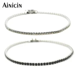Allergy Free 304L Stainless Steel Sparkly Cubic Zircon Tennis Link Bracelets 3mm Wide Lovely Gift For Men and Women