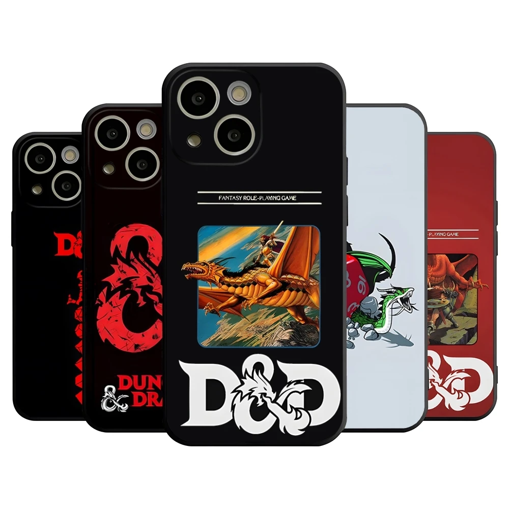 Чехол для телефона D-Dungeons D-Dragons D-DND для 14 Pro Max для Iphone 15 Pro Max 16 12 Mini 11 13 Pro Xr X Xs 8 7 Plus, задняя крышка