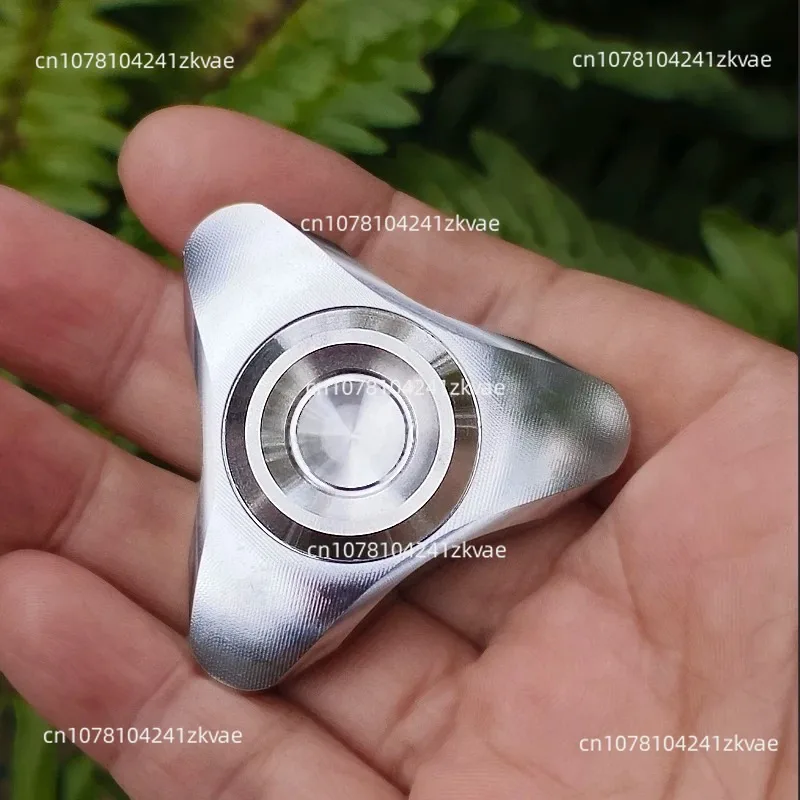 Stainless steel small triangular fidget spinner spiral EDC