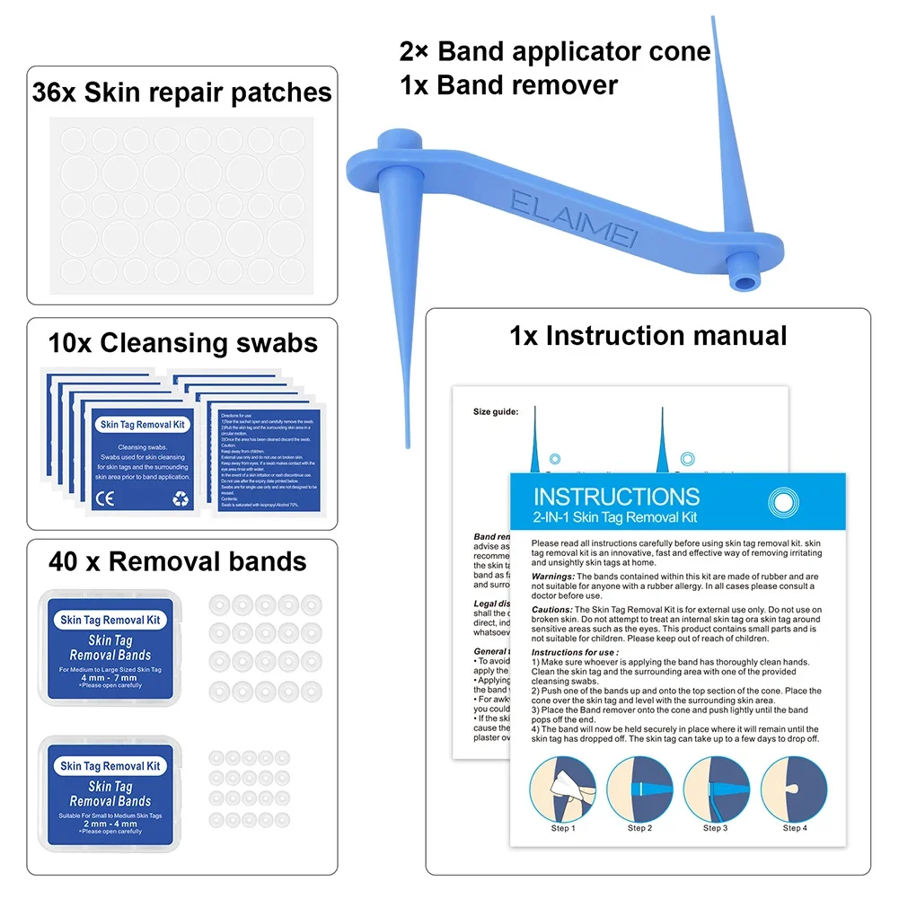 Double Sided Wart Treatment Face Skin Tag Removal เครื่องมือสิว Tag Remover Face Skin Tag Removal Patch
