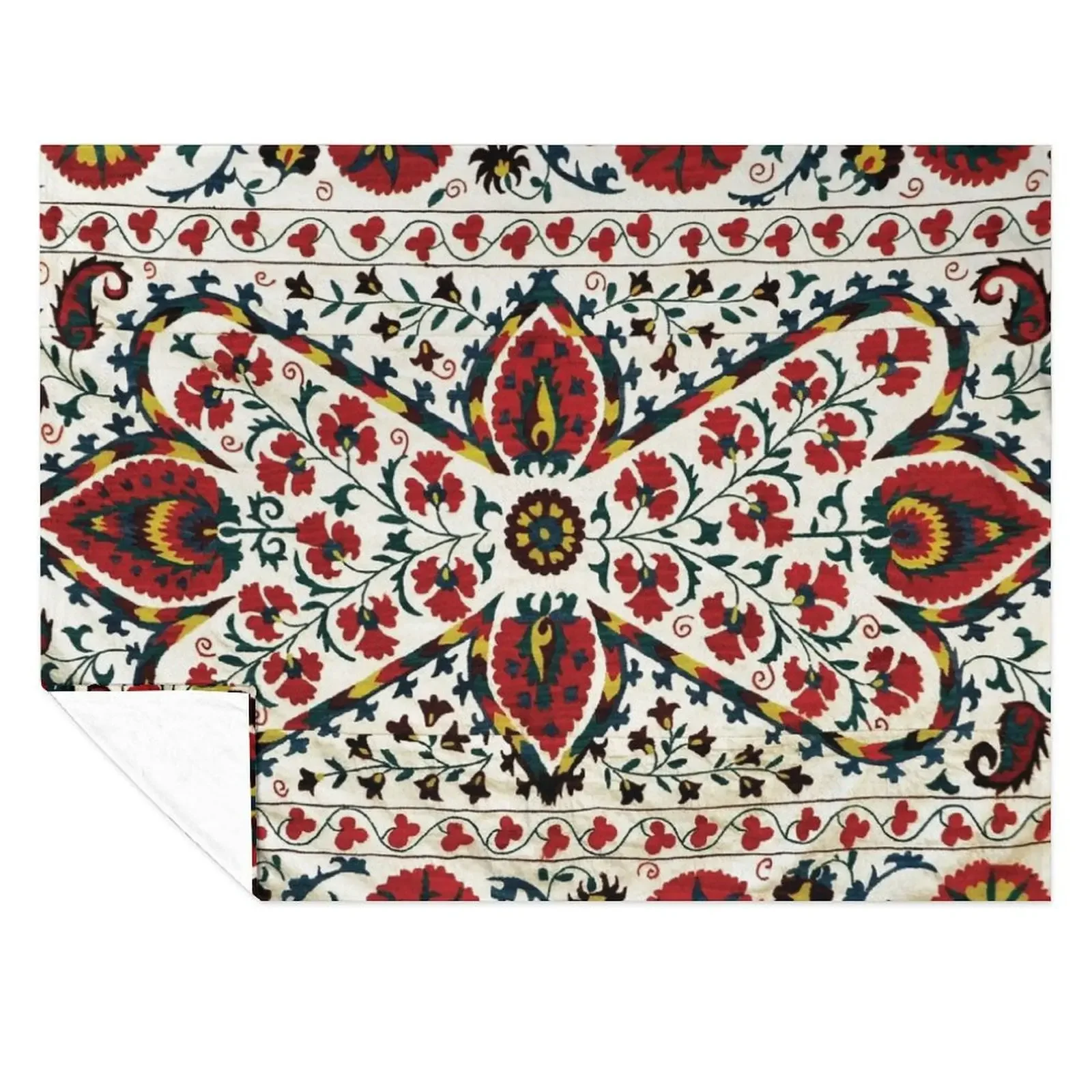 

Vintage Bohemian Suzani 23 Throw Blanket Bed Loose Blankets For Baby Quilt Blankets