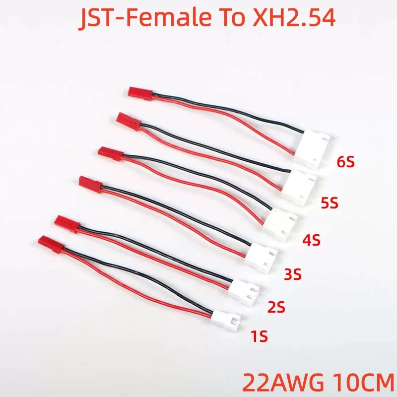 5PCS JST-XH Balance Plug Male To JST Female Cable LiPo Battery Power Tap Wire For 1S 2S 3S 4S 5S 6S
