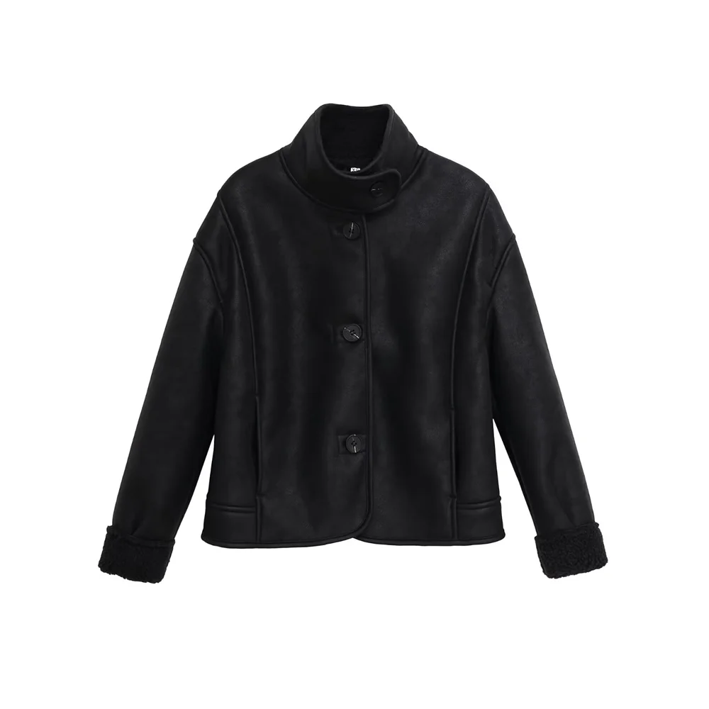 

Autumn New Product: Women's Commuting Style, Simple and Fashionable, Anti Velvet Leather Effect, Double sided Jacket and Coat