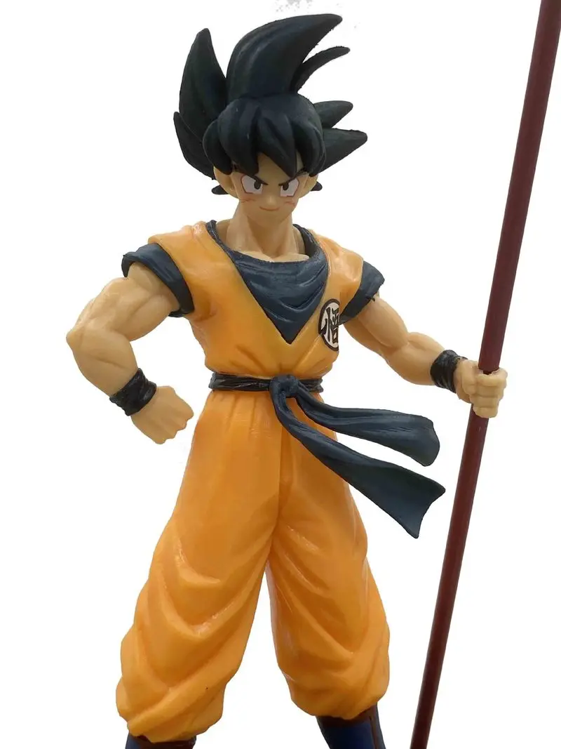 21Cm Dragon Ball Beeldje Stick Goku Super Saiyan Anime Model Beeldje Verzamelbaar En Cadeau Geven Beeldjes