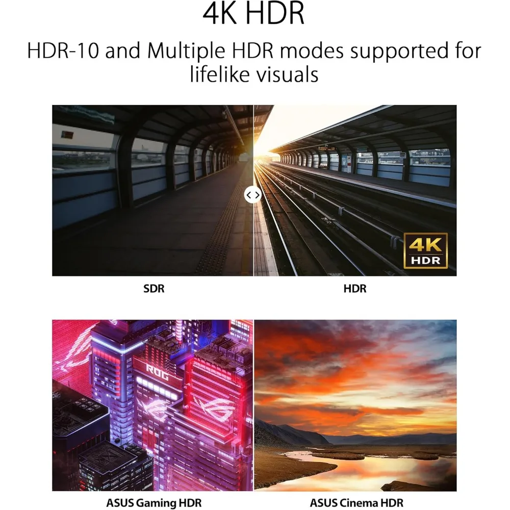 Monitor per la cura degli occhi HDR 4K da 31.5 "(VP327Q)-UHD (3840x2160), 99% sRGB, HDR-10, Adaptive-Sync, altoparlanti, DisplayPort