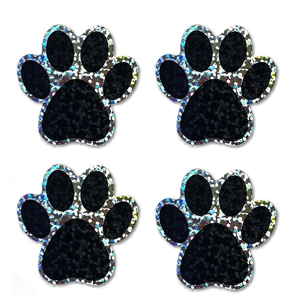 Autocollants de récompense d'empreinte de patte d'ours de chat de chien, autocollant laser de couleur, attro pour l'enseignant, autocollant de palissade d'étudiant, rouleau de 500 pièces