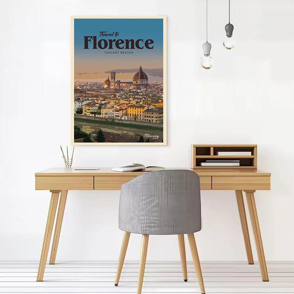 Visit Florence Canvas Print Perfect Gift for Fans Lovers Personalized Wall Art Poster for Decor Living Room Interior Decoration
