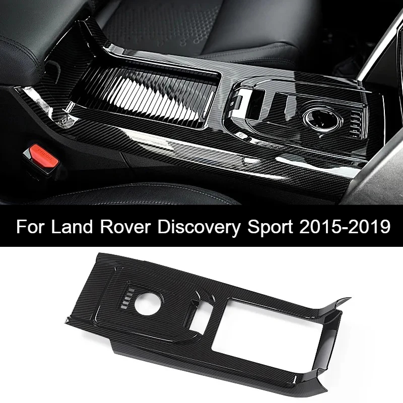 

Car Interior Carbon Fiber/Chrome Style Modified Stickers For Land Rover Discovery Sport 2015-2019 Auto Gear Shift Panel Cover