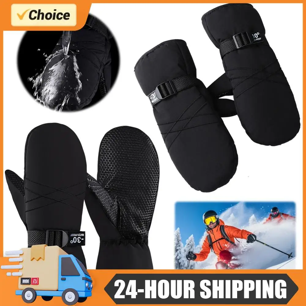 

Ski Mittens Waterproof Winter Gloves Windproof Cycling Gloves Thermal Snowboard Gloves Cold Weather Gloves for Men and Women