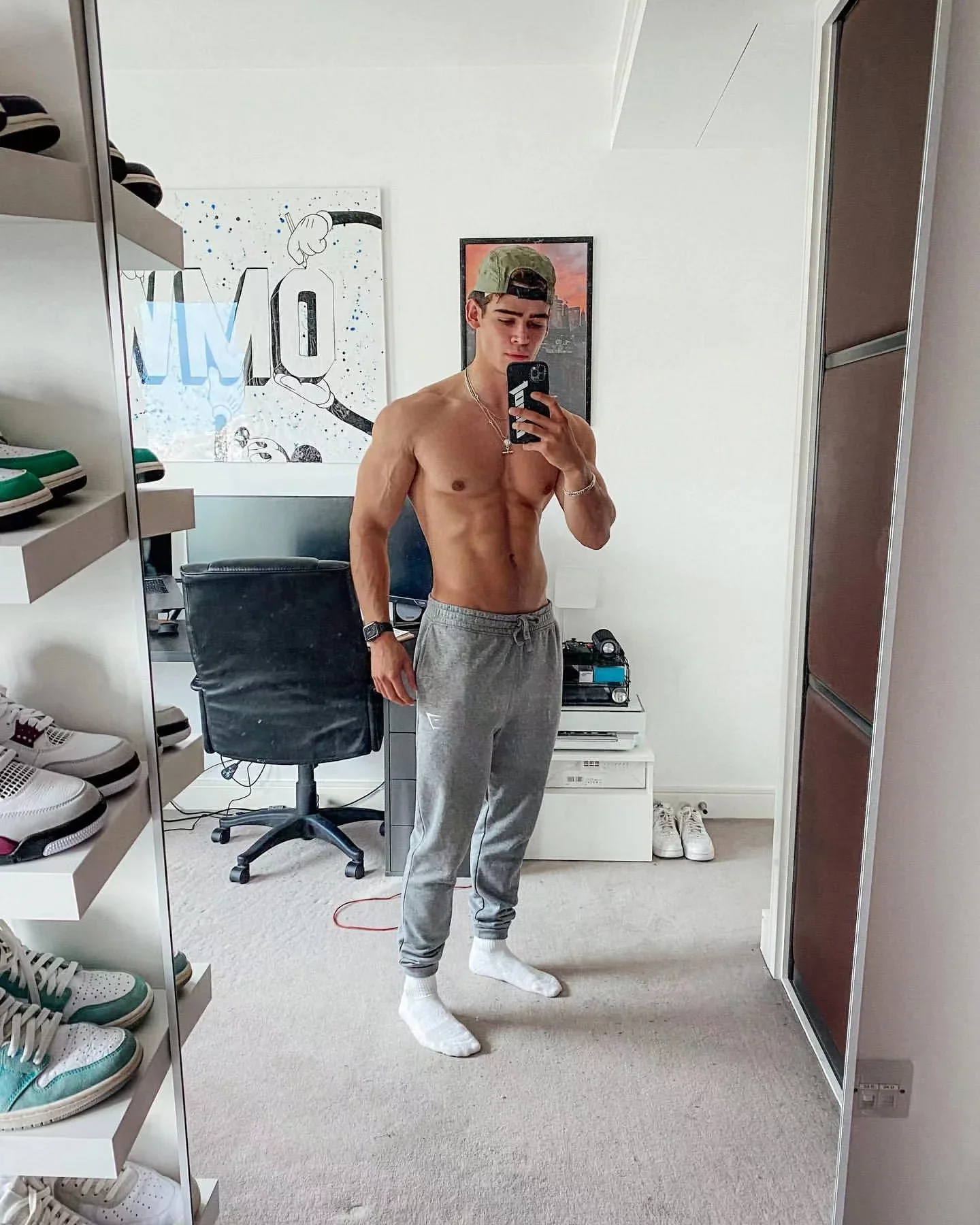 

Autumn and Winter Fashion Fitness Sweatpants Corset Trousers Men's Elastic Cotton Loose Movement Breathable