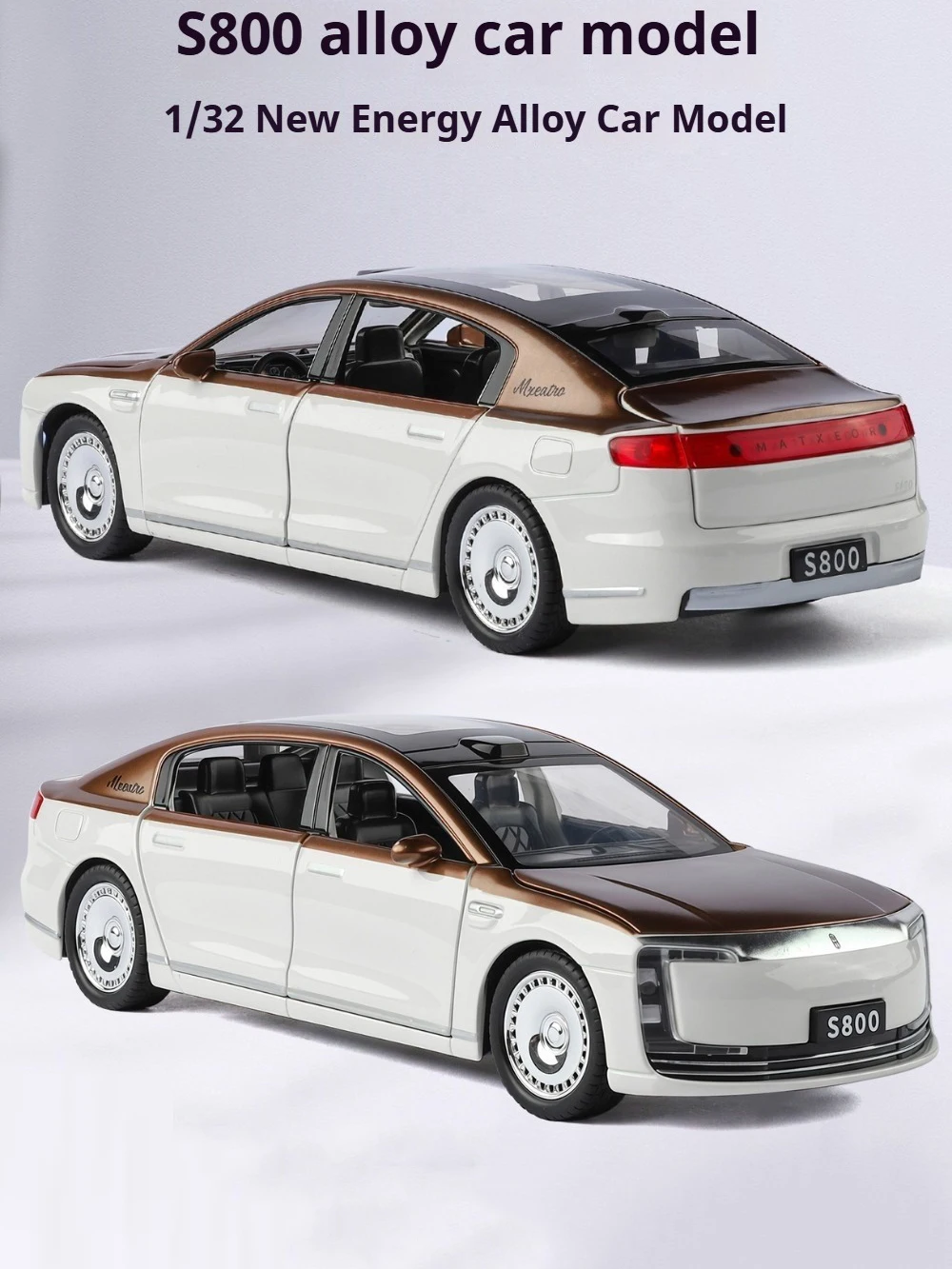 1:32 MAEXTRO S800 SU7 modèle de voiture de sport jouet corps en alliage pneus en caoutchouc nouveaux véhicules énergétiques modèles lumineux de musique article de collection