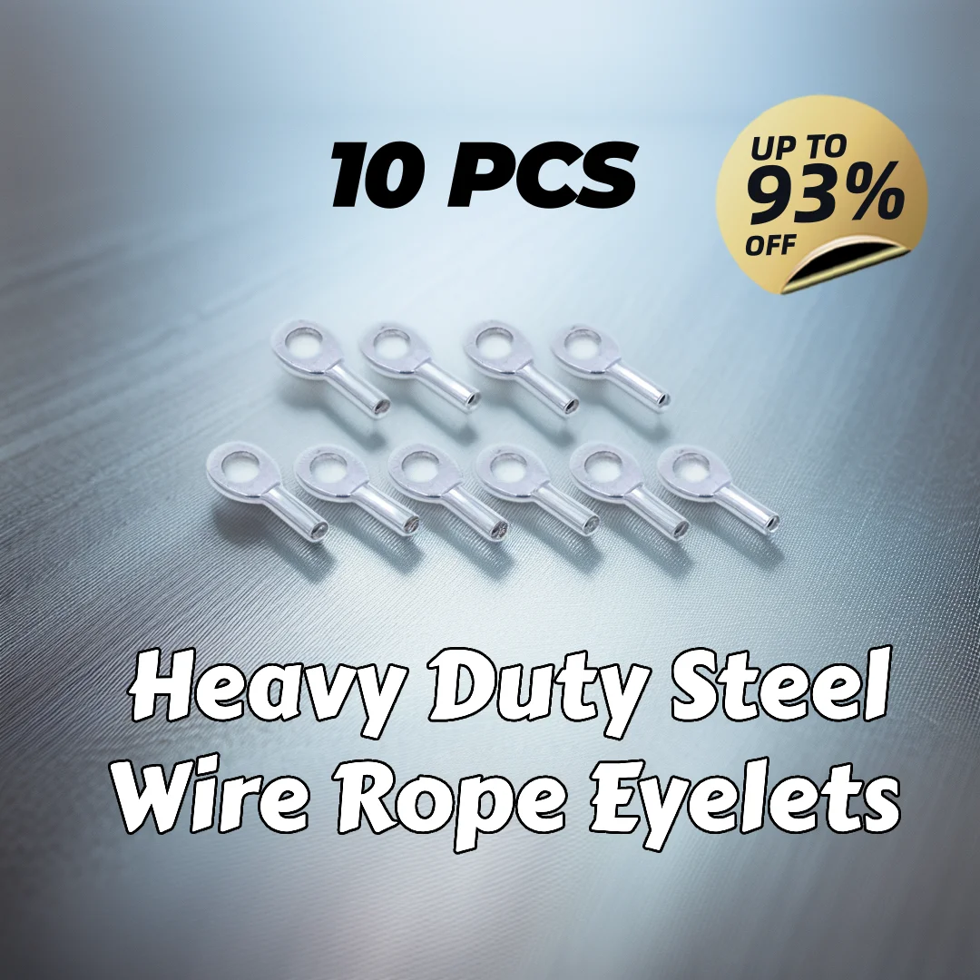 10 Steel Wire Rope Eyelets Gym Machine Cable Accessory Heavy Duty Exercise Machine Eyelet Terminal Connector for 2mm Rope