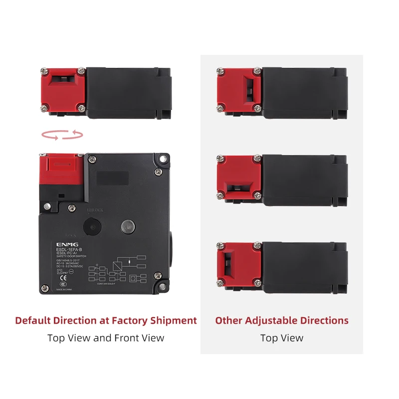 ENMG ESDS 안전 도어 스위치 플러그인 도어 잠금장치 CNC 기계 기계식 잠금 ESDL 리미트 스위치 보호 잠금 스위치
