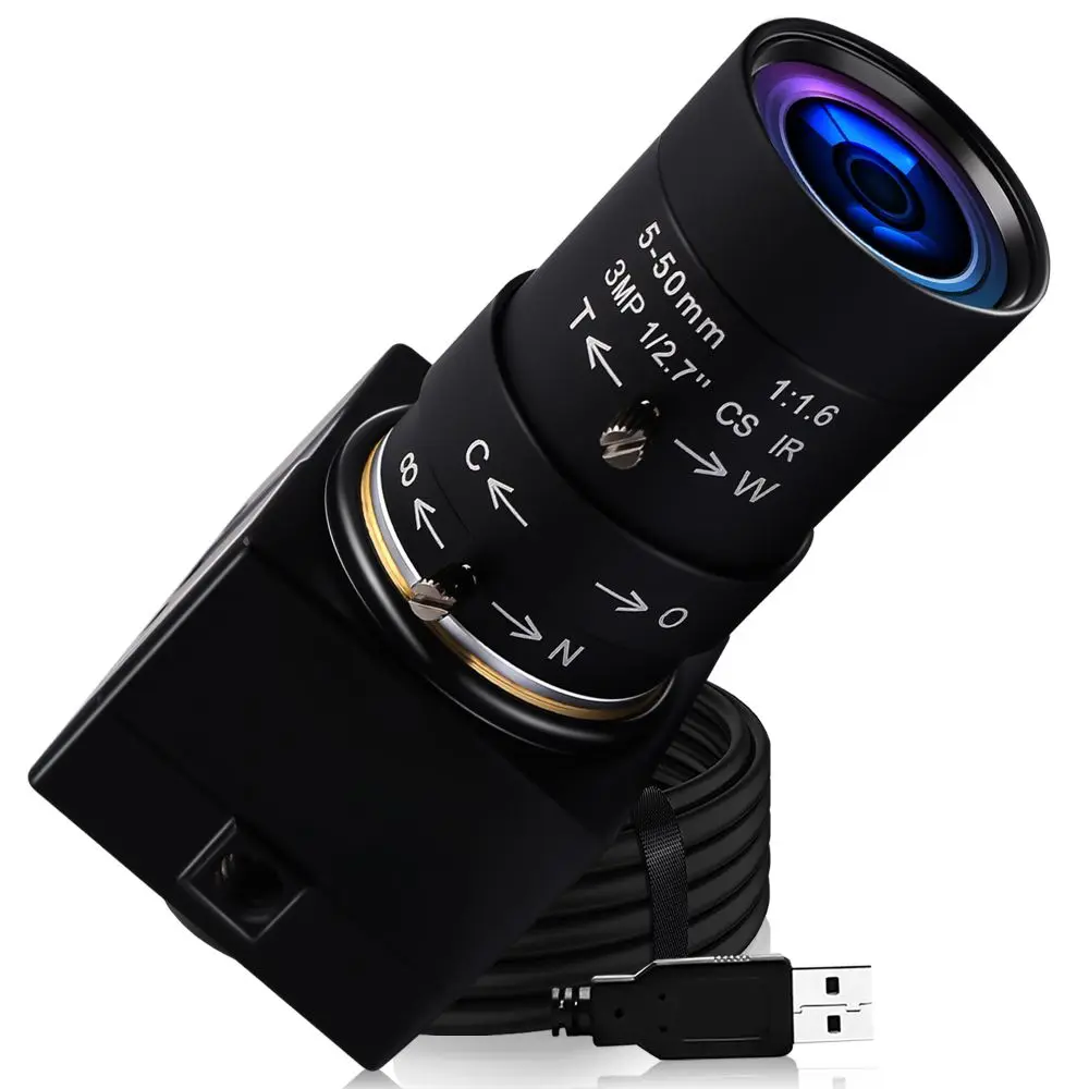 ELP ズーム USB カメラ 2.8-12 ミリメートル可変焦点手動調整 2MP