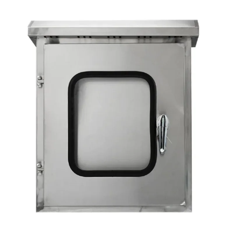304 Stainless Steel Double Door Waterproof Distribution Box for Indoor Outdoor Monitoring Control