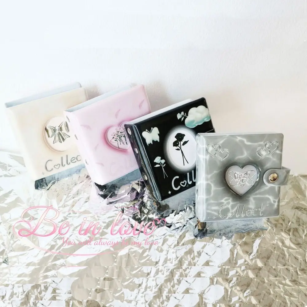 3 inch Photos Collect Book 40 Pockets PVC 3 inch PVC Photo Album Solid Color Gradient Color Mini Photo Album Decorative