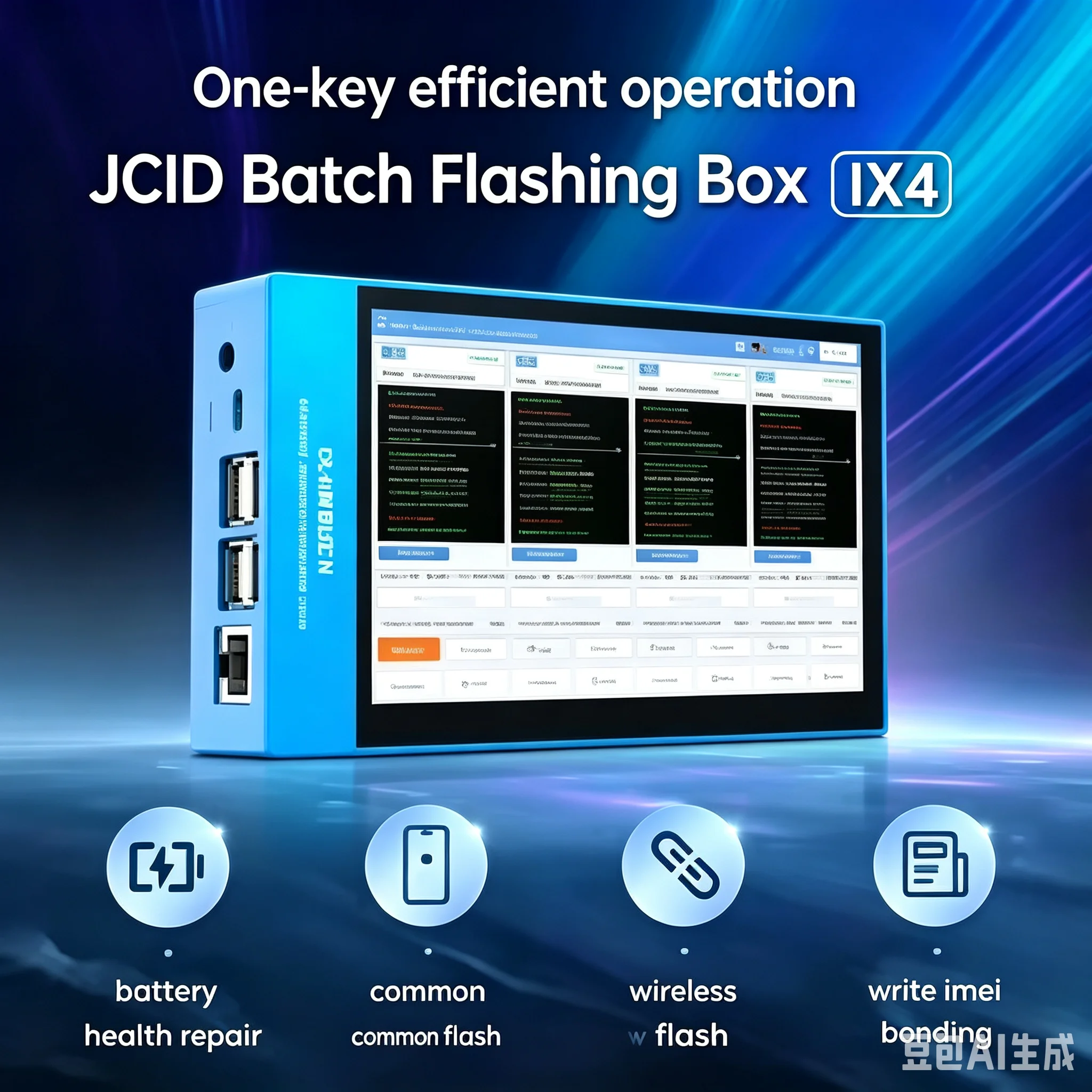 JCID Batch Flashing Box-IX4/One-Key Efficient Operation/Mobile Repair Tools