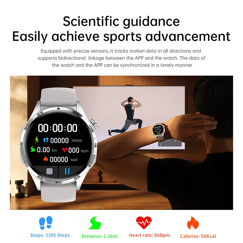 Heren sporthorloge 5 Pro Smart Watch 1,53 "NFC GPS Motion Tracks Kompas Bluetooth-oproepen Bloeddruk SpO2 Hartslag Smartwatch