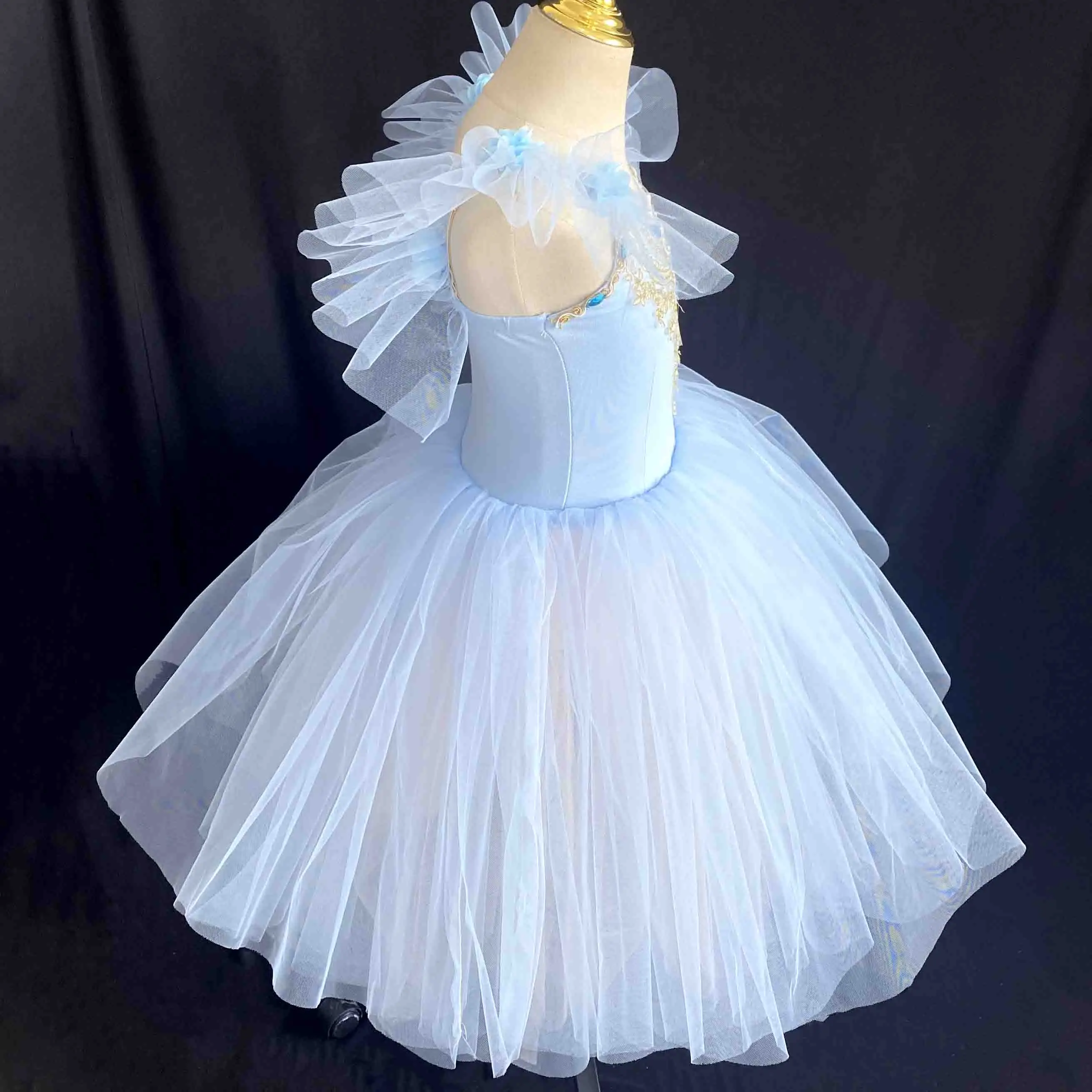 Professional Romantic Tutu Long Tulle Tutus Ballet Dress Women Girls Ballerina Party Dress Children Ballet Dance Costumes