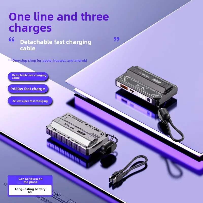 

New 22.5W Detachable CCC Power Bank Replaceable Battery Fast Charging External Battery Powerbank for iPhone 16 15 14 13 12