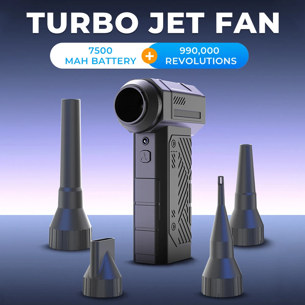 

990000RPM wireless blower super powerful air blower Brushless turbo jet fan rechargeable battery blower Cleaning Air gun camping