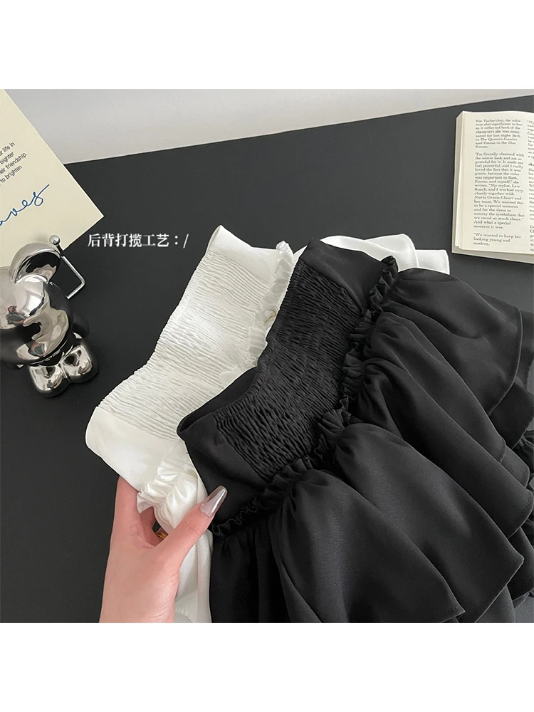 Women\'s White A-line Skirt Vintage Y2k Shorts Skirt Harajuku 90s Aesthetic Mini Ballet Skirts 2000s 90s Aesthetic Clothes Summer