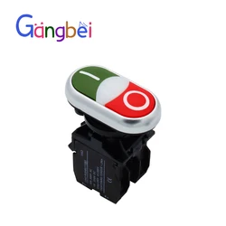 22mm 1NO 1NC switches momentary button momentary pushbutton switch button switch Red and green button Gangbei