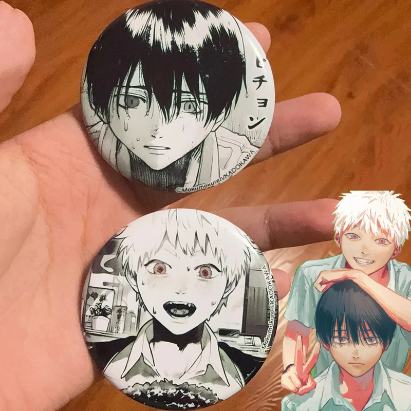 

Anime The Summer Hikaru Died Yoshiki Tsujinaka Hikaru Indo Cosplay Badge Cartoon Metal Brooch Bag Clothes Corsage Pins Jewelry