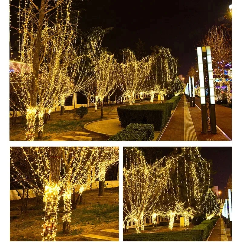 10M 100LEDs LED String Light Outdoor Garden Fairy Lights EU US Plug Waterproof For Holiday Christmas Party Decoration Lighting