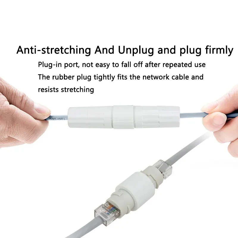 Double Head Outdoor Lan Coupler Adapter RJ45 Waterproof Connector IP67 Ethernet Network Cable Connector