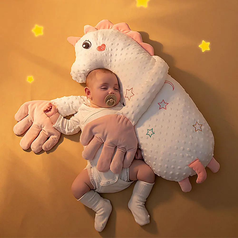 

Newborn Electric Soothing Palm Slapping Baby Head Up Practice Sleep Pillow Support Newborns Remote Control Operation Hand Toy