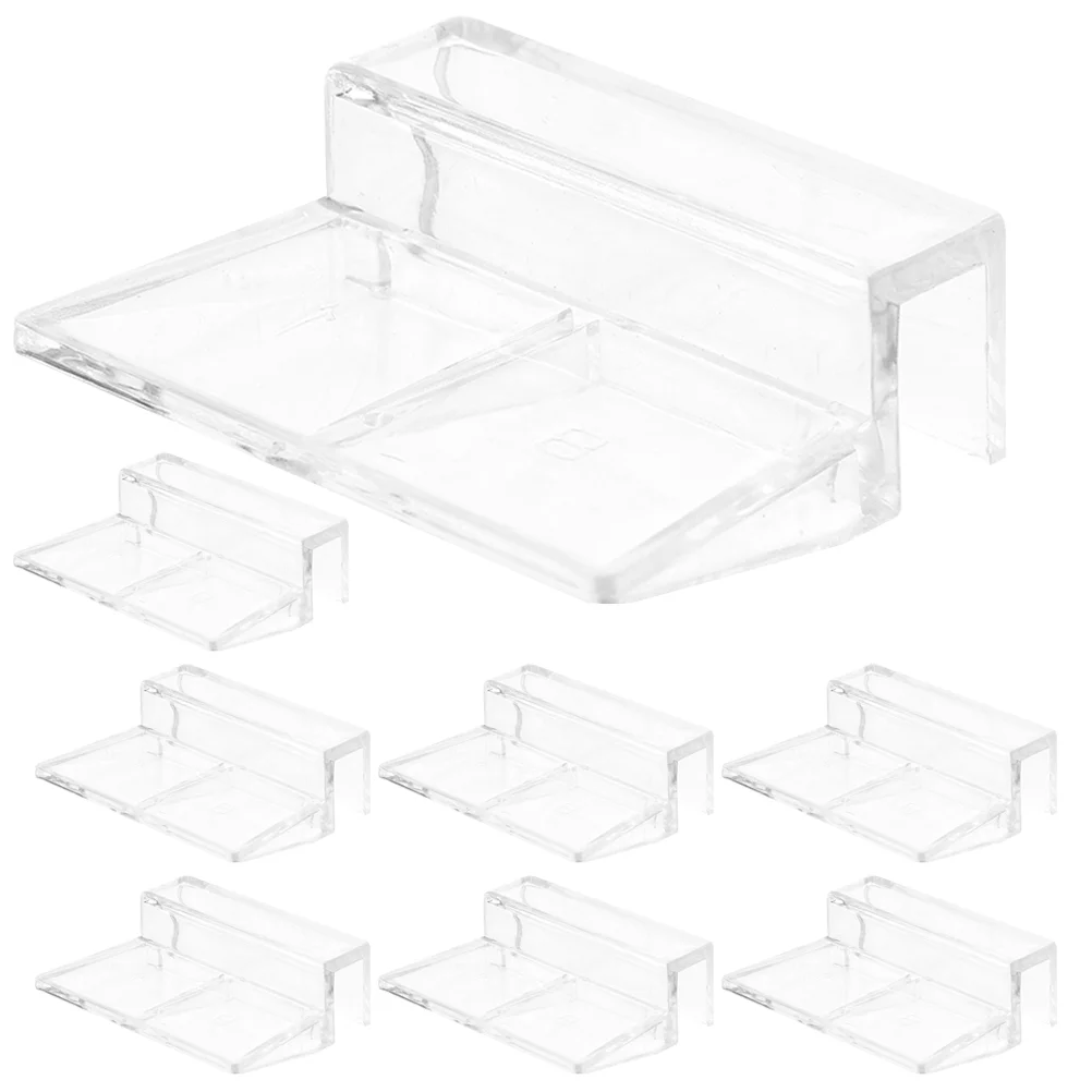 8 Pcs Fish Aquarium Cover Bracket Tank Accessories Lid Clamps Frameless Transparent