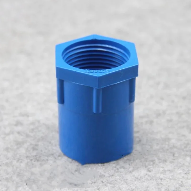 BSP Straight Adaptor PVC Connector Water Pipe Fittings Hose Repair PVC Internal Thread Joint 1 Pcs