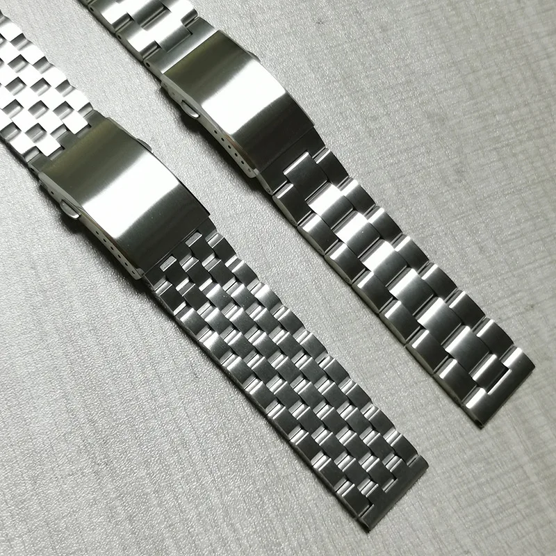 18mm 20mm 22mm Solid 316L Stainless Steel Watchband Buckle for Seiko Folding Double Push Butterfly Metal Clasp Watch Accessories