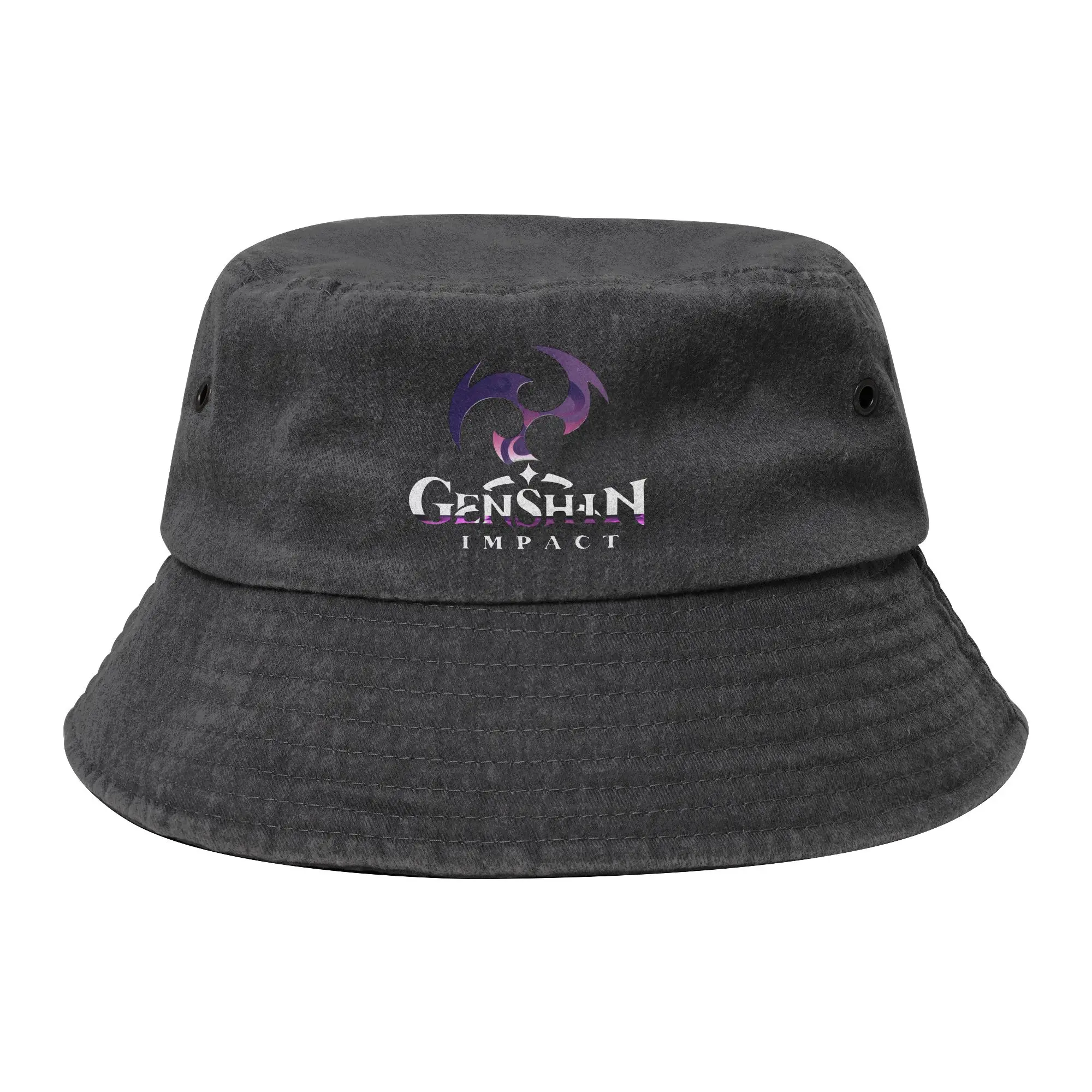 Genshin Impact Gameplay Classic Bucket Hats for Unisex Beach  Distressed Washed Field Hat UV Protection for Camping Fishing Cap