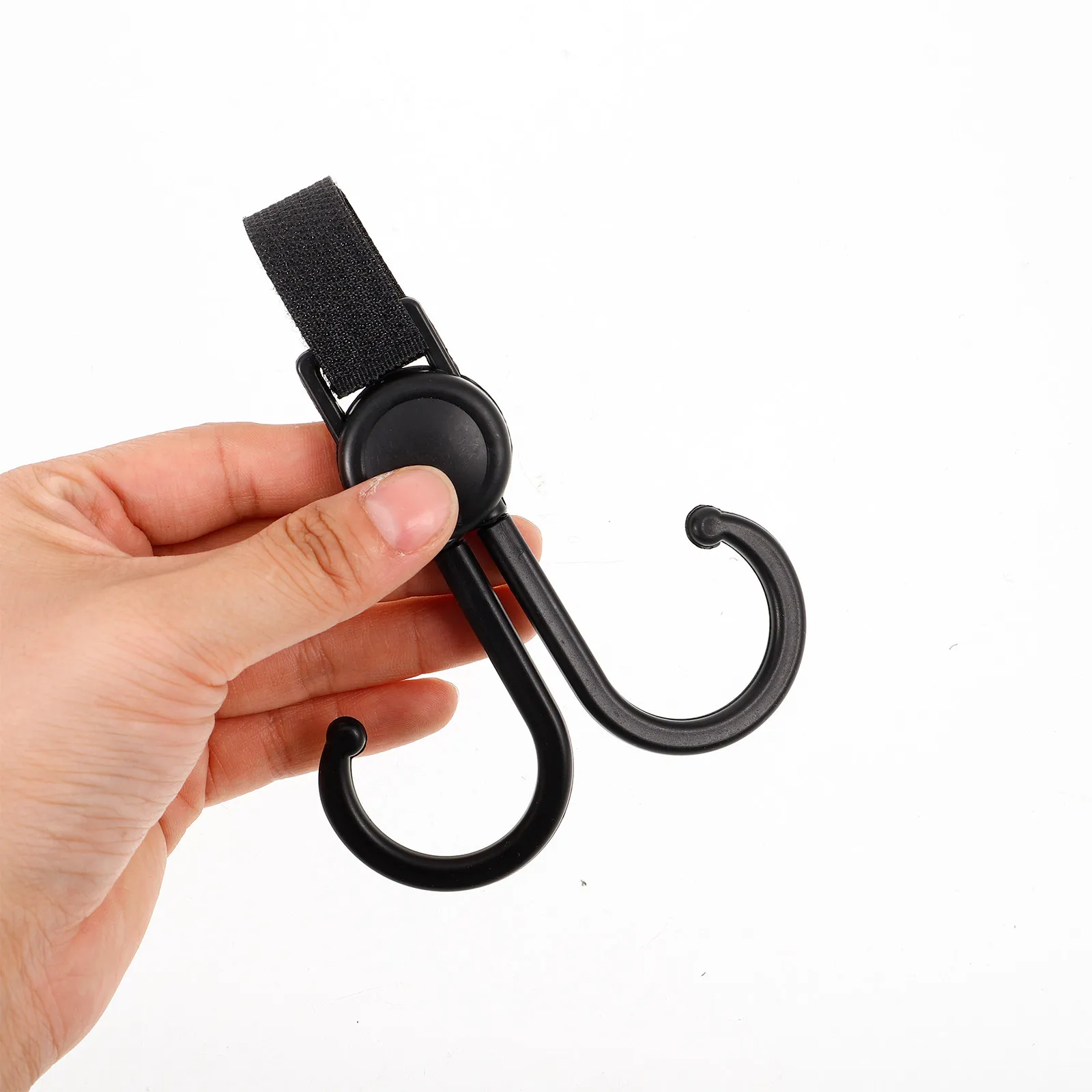 5Pcs 360 Degree Rotatable Hanging Hooks Multi Purpose Adjustable Stroller Cart Organizers Double Hooks Hanging Buckles