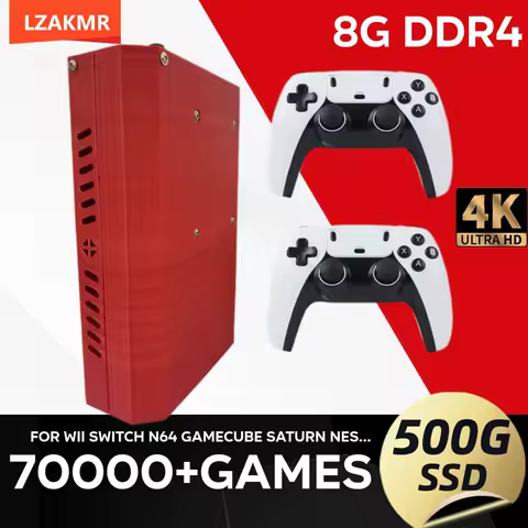 500G SSD 8G DDR4 Game Console RX1 Batocera and Win11 3865U 70000+Games For SWitch Wii PS2 XBOX PSP GameCube N64 Wireless handle