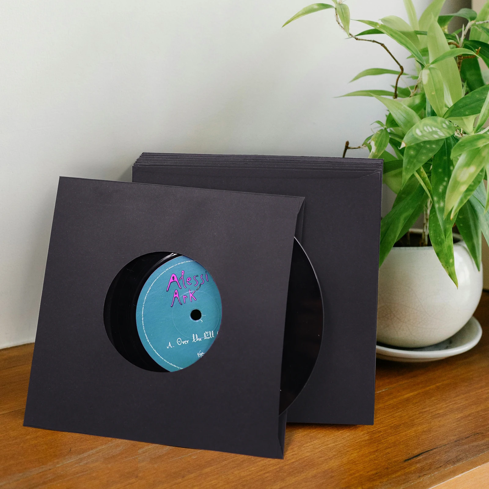 20PCS 7inch Vinyl Records Inner Sleeve Square Kraft Paper EP Vinyl Record Cover Reusable Record Sleeves Protection Storage Bag